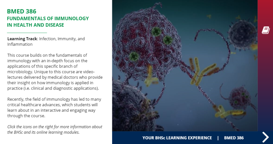 BMED 386 Fundamentals of Immunology in Health and Disease
